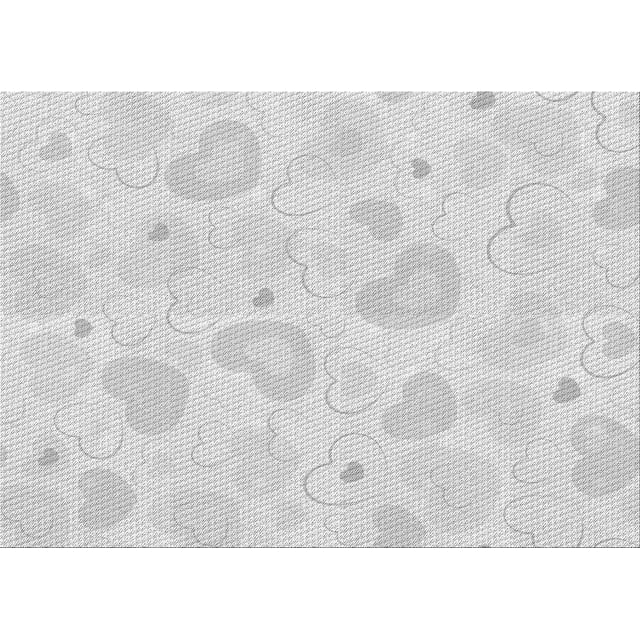 Ahgly Company Machine Washable Indoor Rectangle Transitional Gray Cloud Gray Area Rugs, 3' x 5'