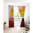 thumbnail image 3 of Red Yellow Blackout Curtains for Bedroom/Living Room, Thermal Insulated Kitchen Curtains, Modern Oil Painting Abstract Color Block Grommet Darkening Window Treatment Drapes 27.5"x39"x2, 3 of 8