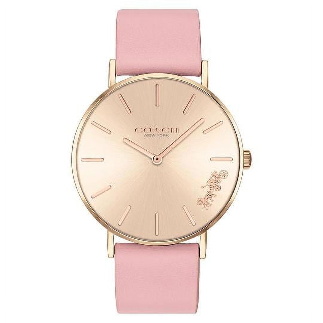 Coach Women's Watch 14503922 Perry Coral Pink/Gold Tone Dial with