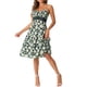 thumbnail image 2 of Vestido midi floral con tirantes de espagueti y escote en V de INSPIRE CHIC Verde XS, 2 of 6