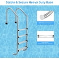 thumbnail image 5 of Swimming Pool Ladder,In-Ground Stainless Steel Step for Indoor/Outdoor Pool,Heavy Duty Non-Slip Ladder for Above Ground Pools Stair Entry System,Easy Assembly, 5 of 8