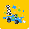 thumbnail image 4 of Inktastic Happy 1st Birthday Blue Racing Car Boys or Girls Baby Bib, 4 of 4