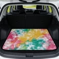 thumbnail image 4 of HUISEFOR Pink Hibiscus Flower Car Trunk Mat 29" x 39" Full Protection All Weather Trunk Protection Cargo Liner, Anti Slip, Easy To Clean, Full Protection, Suitable for Most Car Models, 4 of 7