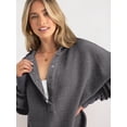 thumbnail image 4 of Sudadera con capucha PRETTYGARDEN Fall Tops para mujer, color gris oscuro, 4 of 5