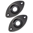 thumbnail image 1 of lionlar 2 Pieces Oval Output Input Jack Socket Plate for Electric Guitar Bass Black, 1 of 7