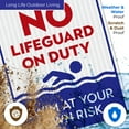 thumbnail image 5 of No Lifeguard On Duty Sign, Blue Pool Sign,, 5 of 8