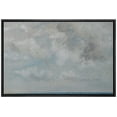 thumbnail image 3 of PixonSign Framed Canvas Print Wall Art Pastel Blue Gray Watercolor Cloudy Sky Abstract Shapes Illustrations Modern Art Decorative Minimal Relax/Calm for Living Room, Bedroom, Office - 16"x24" Black, 3 of 5