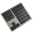 thumbnail image 2 of Teclado Numérico Bluetooth 2.4G Teclado Numérico Inalámbrico Ultrafino Teclado Numérico Recargable USB para IOS Android Ventana Negro, 2 of 5