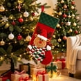 thumbnail image 4 of Christmas Stocking Santa Snowman Reindeer Xmas Character Knitted Applique for Family Holiday Fireplace Mantel Tree Stair Wall Door Christmas Party Decorations by MPOISVA, 4 of 7