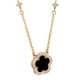 thumbnail image 1 of Collar con dije de trebol onix chapa de oro 18k, 1 of 5