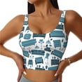 thumbnail image 2 of Picia Modern Furniture Sports Bra for Women,Padded Strappy Sports Bras Medium Support Yoga Bra with Removable Cups,Running Yoga Bra-X-Large, 2 of 9