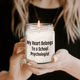 thumbnail image 2 of Inspirational My Heart Belongs To A School Psychologist 9oz Vanilla Soy Candle Gifts for School Psychologists Birthday Presents from Teachers to School Psychologist Colleagues and Friends, 2 of 4