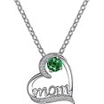 thumbnail image 1 of Collares para mujer, collar con colgante de corazón para mujer, cadena de clavícula con amor, joyería para mamá, esposa, madre, abuela, fiesta, festival y regalo de cumpleaños M, 1 of 4