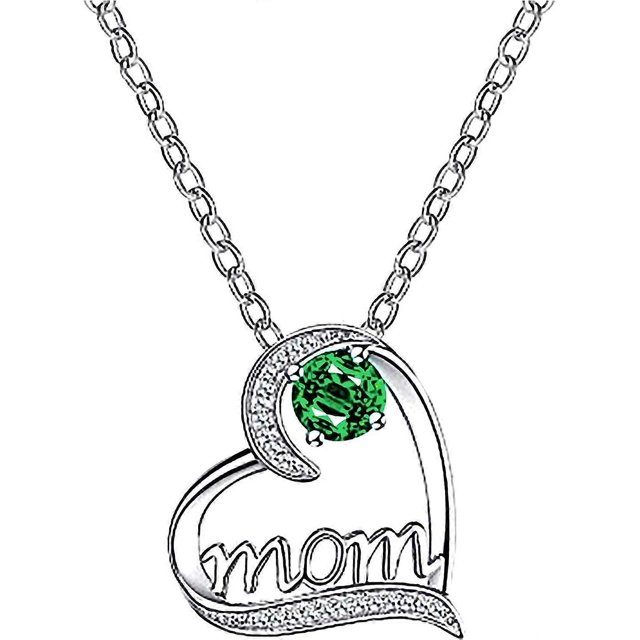 Collares para mujer, collar con colgante de corazón para mujer, cadena de clavícula con amor, joyería para mamá, esposa, madre, abuela, fiesta, festival y regalo de cumpleaños M