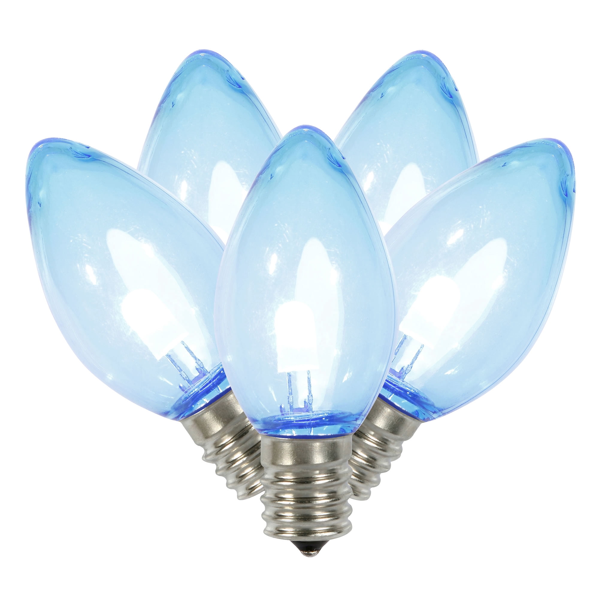 Vickerman C7 Transparent Plastic LED Blue Dimmable Bulb, 25 per bag