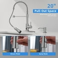 thumbnail image 4 of APPASO Touchless Kitchen Faucet with Soap Dispenser, Motion Sensor Activated Hands-Free Automatic Faucet for Sink with Pull Down Sprayer, Single Handle Smart Faucets for Kitchen Sink, Brushed Nickel, 4 of 9
