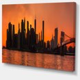 thumbnail image 2 of Silhouettes de Manhattan Panorama - Impression sur Toile Extra Grand, 2 of 4