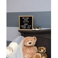 thumbnail image 4 of Black 10x10 Felt Letter Board - 300 White Letters in Drawstring Bag - Wood Oak Frame and Soft Felt Board - Message Board for Sharing Life's Moments - Sign Boards with Changeable Letters, 4 of 7
