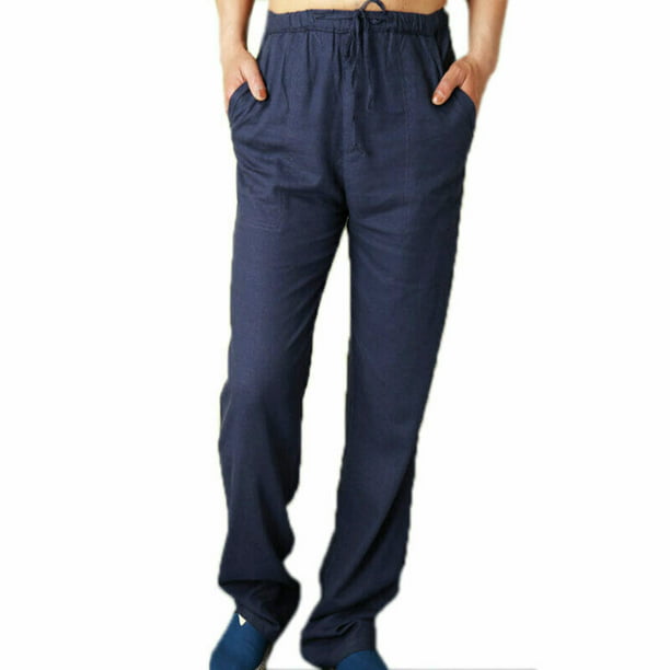 Incerun - Mens Loose Elastic Waist Trousers Long Pants Yoga Beach Slack ...