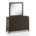 thumbnail image 4 of FOA Hamson 5pc Gray Wood Bed Set - Cal King + 2 Nightstands + Dresser + Mirror, 4 of 11