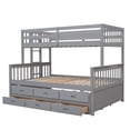 thumbnail image 5 of Twin-Over-Full Bunk Bed with Twin size Trundle , Separable Bunk Bed with Drawers for Bedroom - Gray, 5 of 9