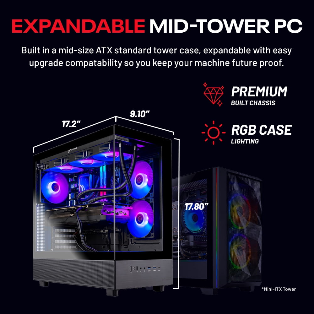 Skytech Gaming Azure 3 Gaming PC, AMD Ryzen 7 9800X3D 4.7GHz, AMD RX 9070XT 16GB VRAM, 1TB NVMe SSD, 32GB DDR5 RAM 5600, 850W GOLD ATX 3 PSU, 360 ARGB AIO , Wi-Fi, Win 11, Desktop