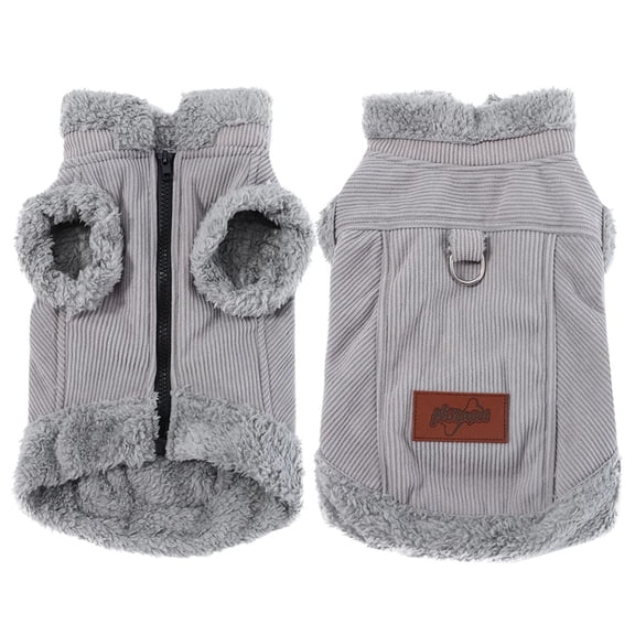 Pet Dog Clothes Winter Warm Coat Jacket For Small Medium Dogs Cat Puppy Fleece Vest With D-ring Chihuahua Pug Sweater Costume