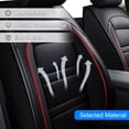 thumbnail image 6 of 5 Seats Car Seat Cover For 2009-2014 Ford F150, Waterproof Pu Leather Cushion Protector Black + Red Line, 6 of 9