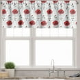 thumbnail image 3 of Ambesonne Tattoo Valance & Curtain, Red Poppy Geometrical, 55"x24", Multicolor, 3 of 6