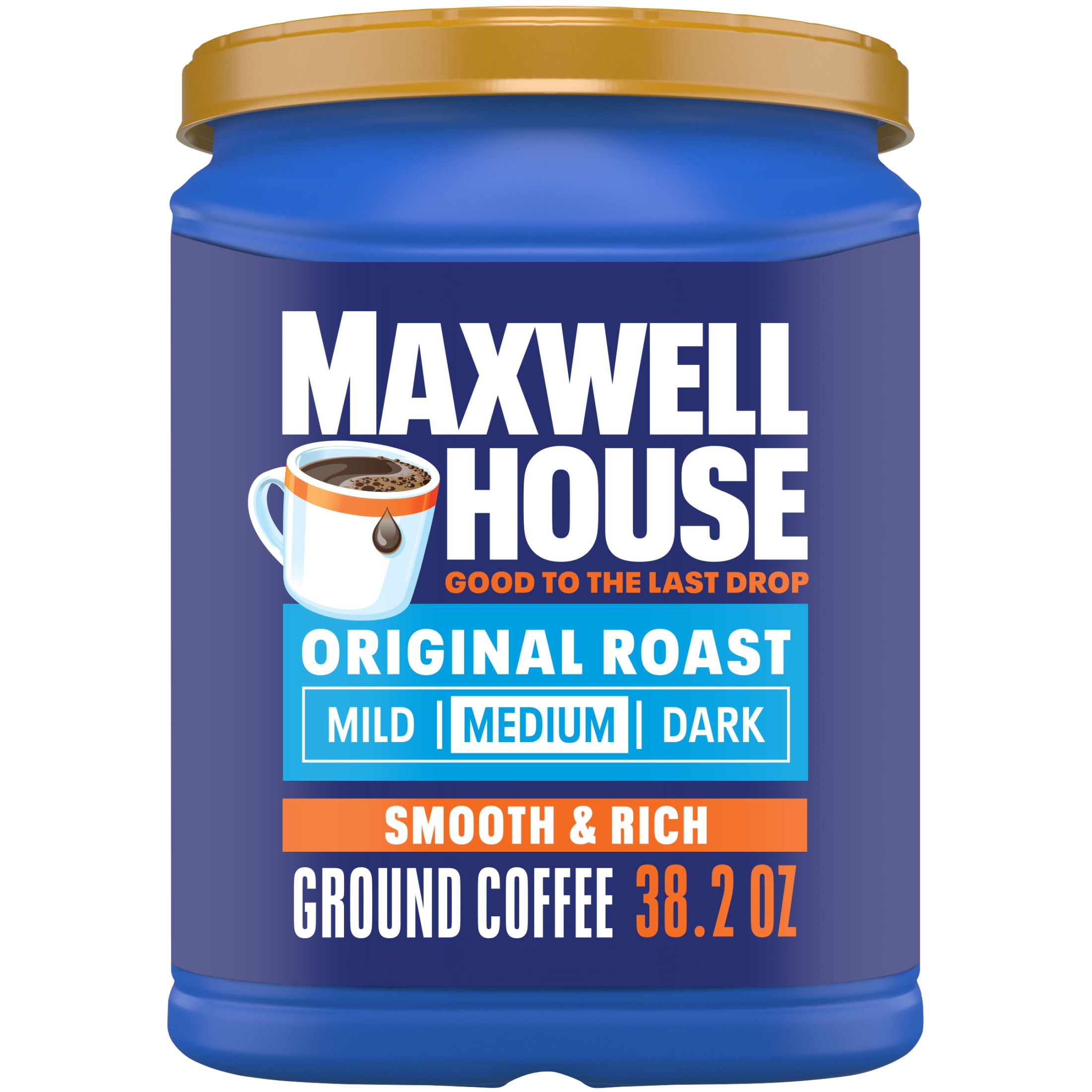 (6 pack) Maxwell House Original Roast Ground Coffee, 38.2 oz Canister