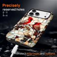thumbnail image 7 of Magnetic Case for iPhone 17 Air, Compatible with Magsafe Hybrid Heavy Duty 2 in 1 Full Body Rugged Shockproof Protection Glossy Case for iPhone 17 Air Red Bird Stained Glass, 7 of 7