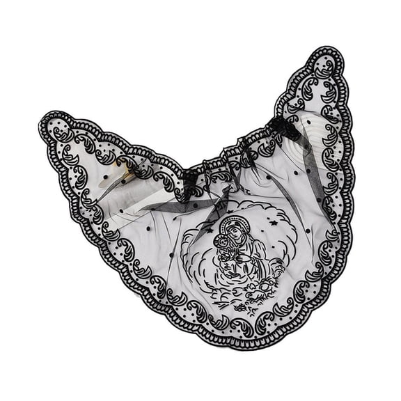 lixuesong Catholic Scarf Shawl Comfortable and Breathable Catholic Triangular Scarf for Devout Believers and Styled Enthusiasts