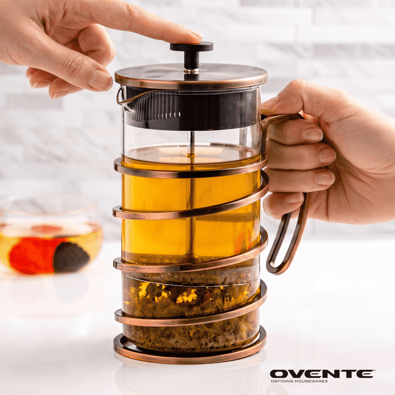 OVENTE 34 Ounce French Press Coffee & Tea Maker, Borosilicate Heat