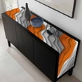 thumbnail image 5 of Orange Grey Ombre Table Runner 36 Inches Long, Modern Geometric Abstract Aesthetics Cream Kitchen Coffee Dining Table Decoration for Home Party Birthday Wedding Home Decor 13x36 Inches, 5 of 8