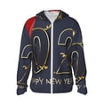 thumbnail image 1 of Fotbe 2025 New Year 2 Chaqueta con Protección Solar UPF 50+ para Hombre y Mujer, Camisa con Capucha y Bolsillos-X-Large, 1 of 7