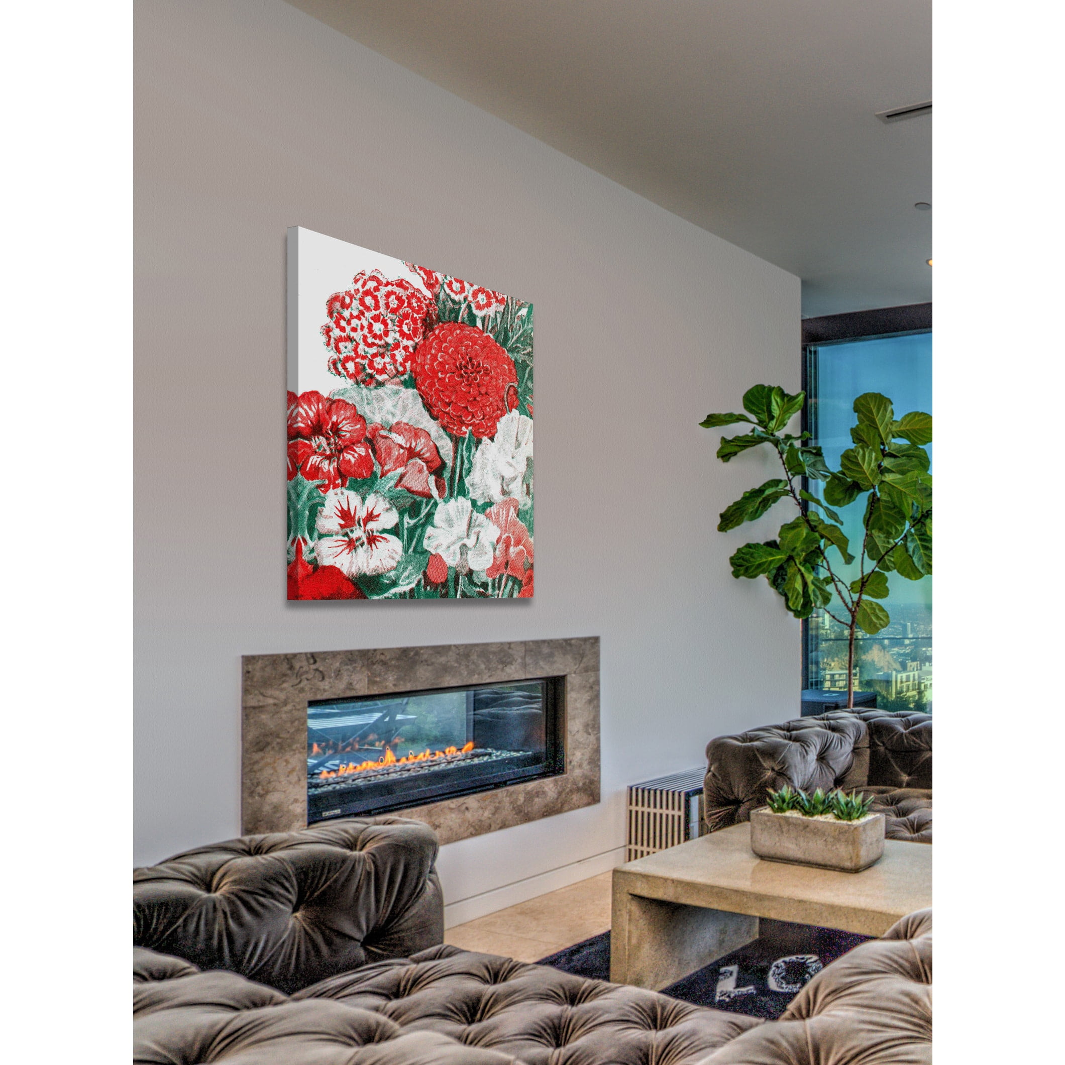 Marmont Hill "Seeds Flowers 1" Painting Print on Canvas