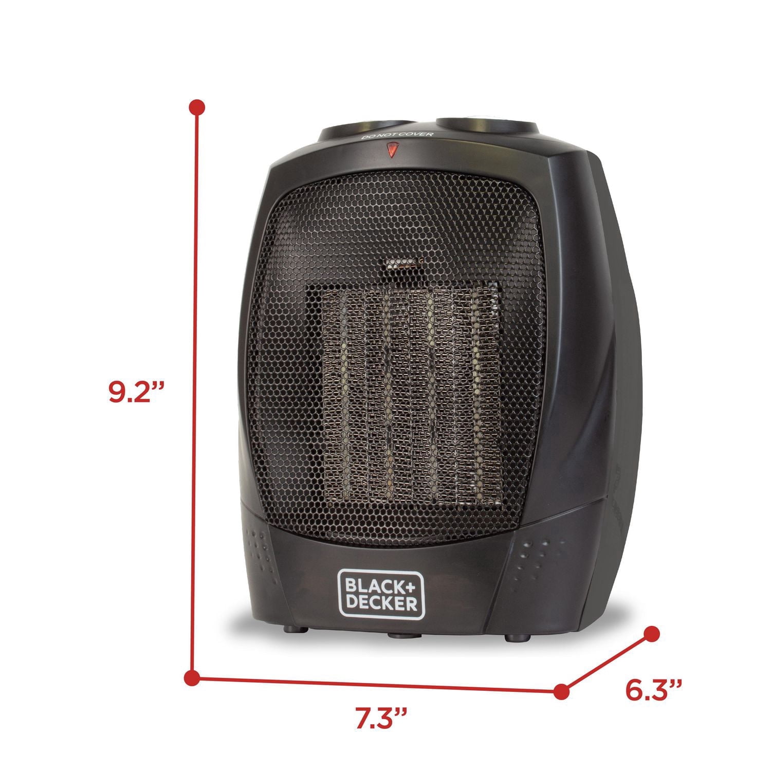 BLACK+DECKER Chauffage d'espace portable, chauffage d'espace avec poignée de transport pour un transport facile