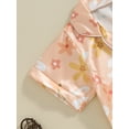 thumbnail image 6 of Satin Pajama Set for Kid Baby Girl Boy Button-up Tops Shorts Sleepwear Nightwear Loungewear Outfits, 6 of 9