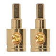 thumbnail image 1 of Conector de terminal reductor de cable de 2 piezas 0GA de cobre puro chapado en oro para modificación de amplificador de audio de coche, 1 of 14