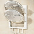 thumbnail image 6 of 2Pcs Pot Lid Holder under $5! Yrmaups Wall Mounted Pot Lid Rack, No Drill Kitchen Storage Organizer, Multi Layer Cutting Board Holder, Space Saving Pot Cover Stand, 6 of 9