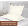 thumbnail image 2 of Royale Linens Pillow Shams 2 Pack King Size 20x36 Inch - Brushed 1800 Microfiber - Bed Shams, Wrinkle & Fade Resistant Super Soft and Cozy - Envelope Closure - Oxford Pillowcase (King,Ivory), 2 of 9