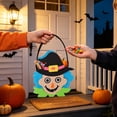 thumbnail image 3 of Gqtwoy Halloween Felts Candy Bucket, Multi Cartoon Design, Handheld Goodie Bag, Reusable Storage Tote for Halloween Parties, Festive Event Accessory, 3 of 6