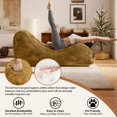 thumbnail image 3 of Aukfa Chaise Lounge, Bean Bag Sofa for Stretching, Relaxation, High Density Foam Recliner, Brown, 3 of 8
