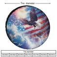 thumbnail image 2 of Camping Spare Tire Cover American Flag Eagle Waterproof Polyester Wheel Protectors Wheel Covers Memorial Day Patriotic Tire Cover Universal for Trailer SUV Truck Camper Travel 12 Inch, 2 of 8