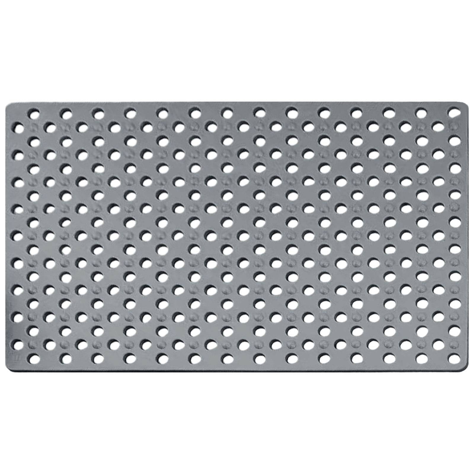 Non-Slip Shower Mat, TPE Bathtub Mat for Bathroom with Drain Holes, Machine Washable Anti-Skid Mat for Tub, Elderly, Bath Safety Mat, 14.5"x28.3"