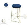 thumbnail image 3 of Meridian Furniture Tres Navy Velvet Bar Stool, 3 of 4