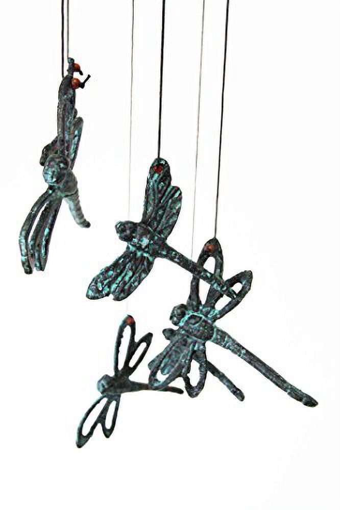 Ebros Gift 26.5 in Aluminum Metal Dragonfly Wind Chime, Polished