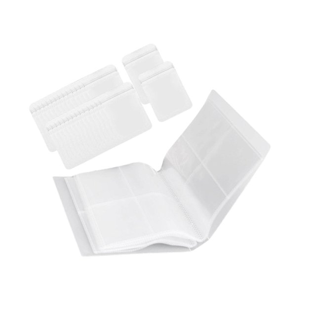 kurtrusly PVC Jewelry Storage Organizer for Earrings Album Cards 160Grids 30 Bags 35g