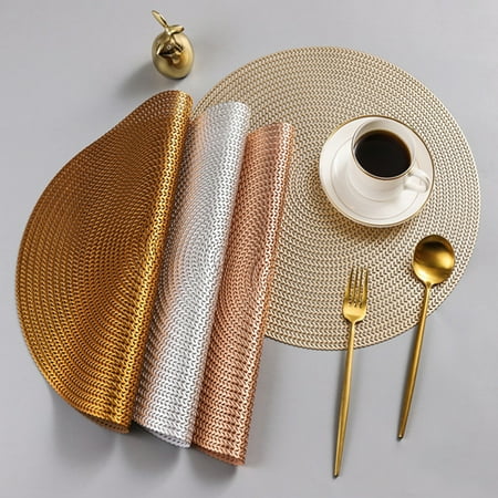 

Ludlz Round Non-slip Insulation Bowl Mat Pad Restaurant Dinning Table Placemat Decor