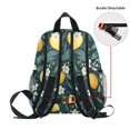thumbnail image 5 of FORMRS School Backpack with Front Zippered Pocket 12" Student Travel Daypack, Blue Floral Lemons, 5 of 6